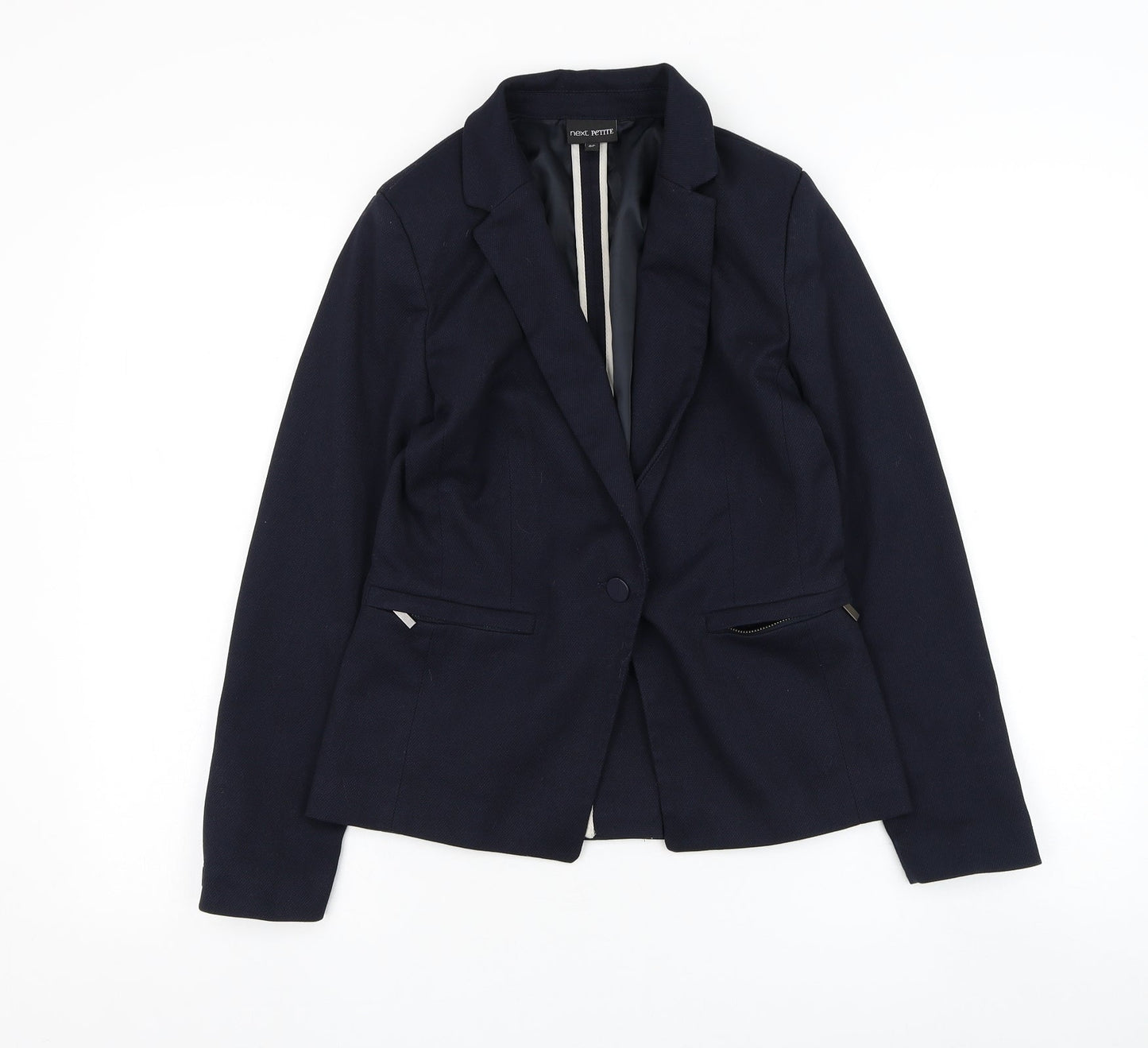 NEXT Womens Blue Jacket Blazer Size 8 Button