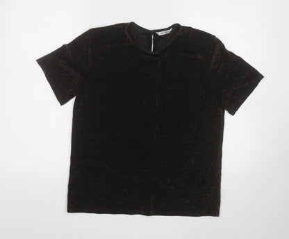 Womens UK Size 12 Berkertex Black Basic T-Shirt