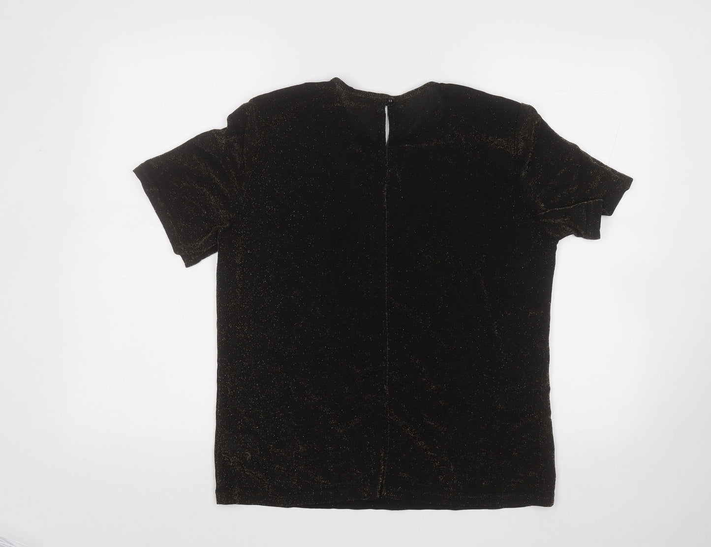 Womens UK Size 12 Berkertex Black Basic T-Shirt