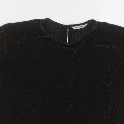 Womens UK Size 12 Berkertex Black Basic T-Shirt