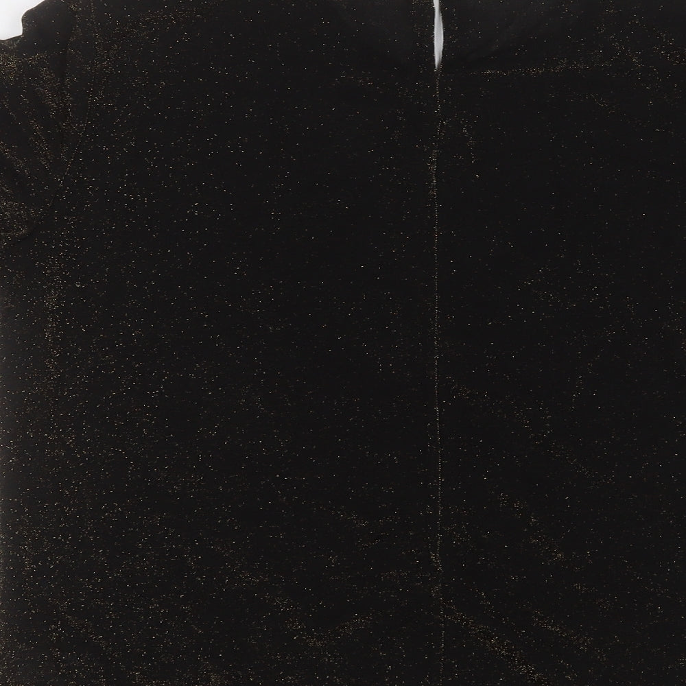 Womens UK Size 12 Berkertex Black Basic T-Shirt