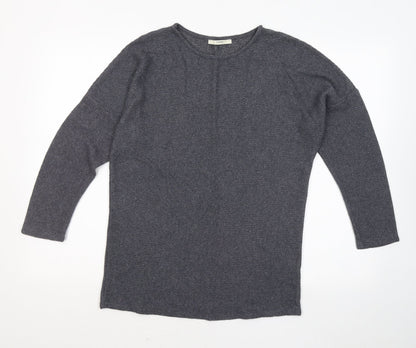 George Womens Grey Round Neck Viscose Pullover Jumper Size M