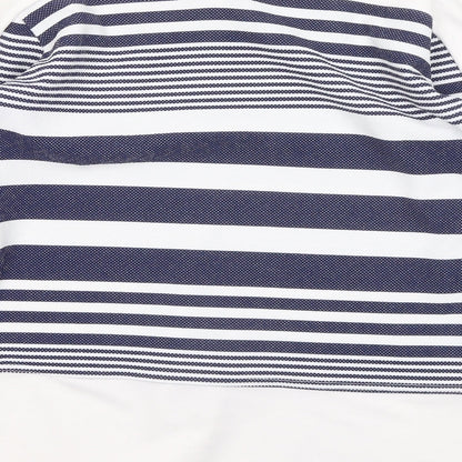 Missi London Womens Blue Round Neck Striped Polyester Pullover Jumper Size 10