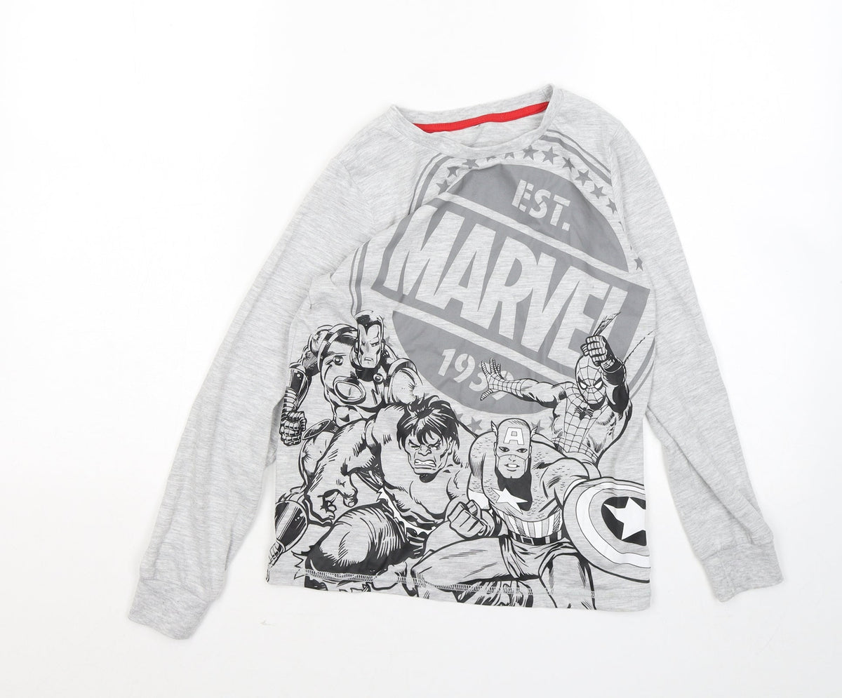 George Boys Grey Polyester Pullover Hoodie Size 9-10 Years - Marvel