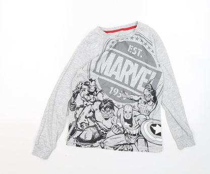 George Boys Grey Polyester Pullover Hoodie Size 9-10 Years - Marvel