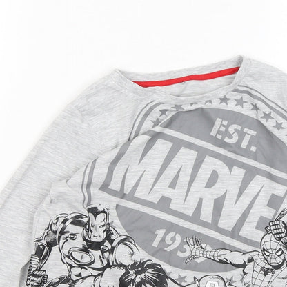 George Boys Grey Polyester Pullover Hoodie Size 9-10 Years - Marvel