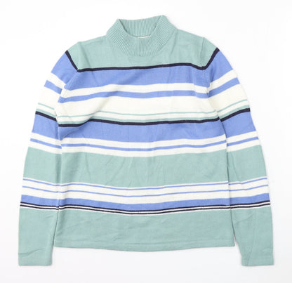 Womens UK Size 10 EWM Green Pullover Jumper