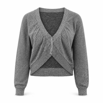 Womens UK Size S MNG Silver Cardigan Jumper