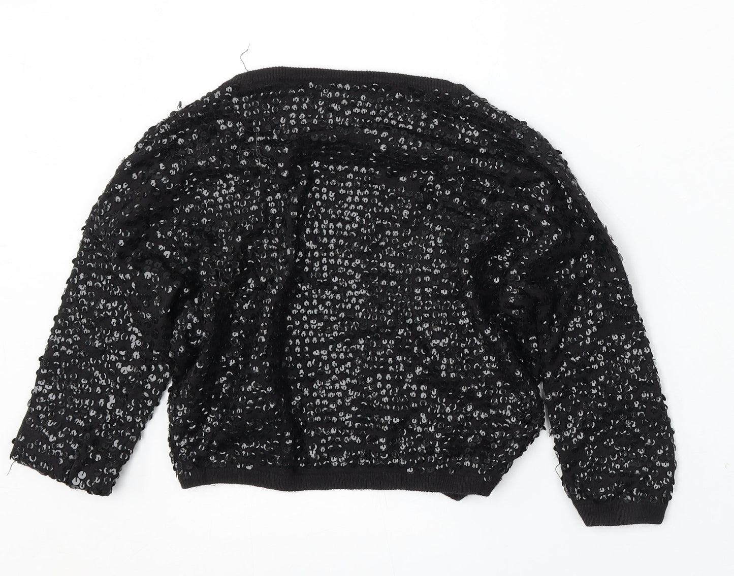 Womens UK Size M Bershka Black Cardigan Jumper