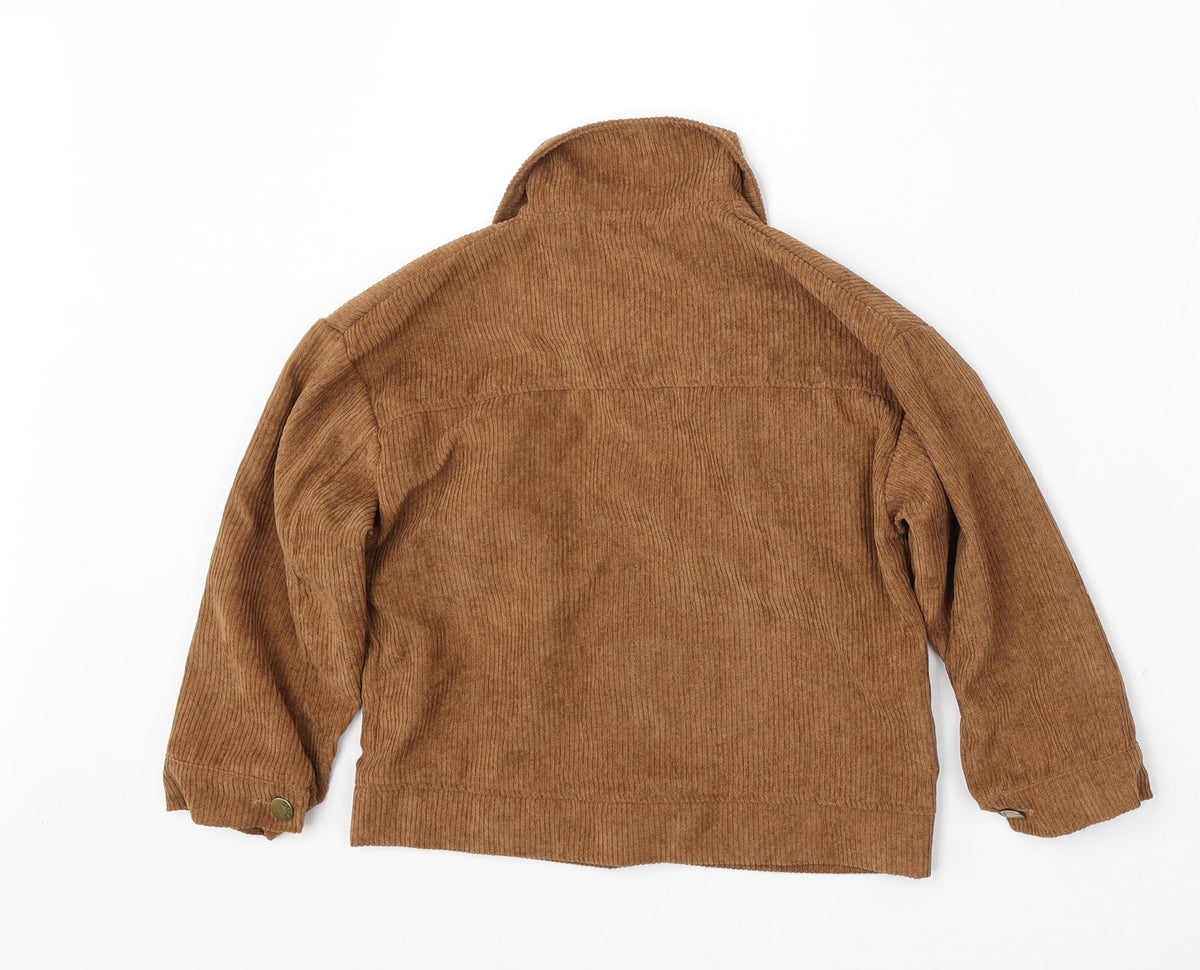 SHEIN Girls Brown Jacket Size 7-8 Years Button