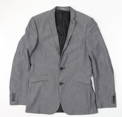 Mens UK Size 38 limehaus Regular Grey Suit Jacket
