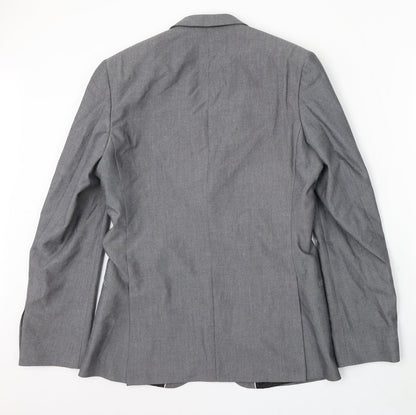 Mens UK Size 38 limehaus Regular Grey Suit Jacket