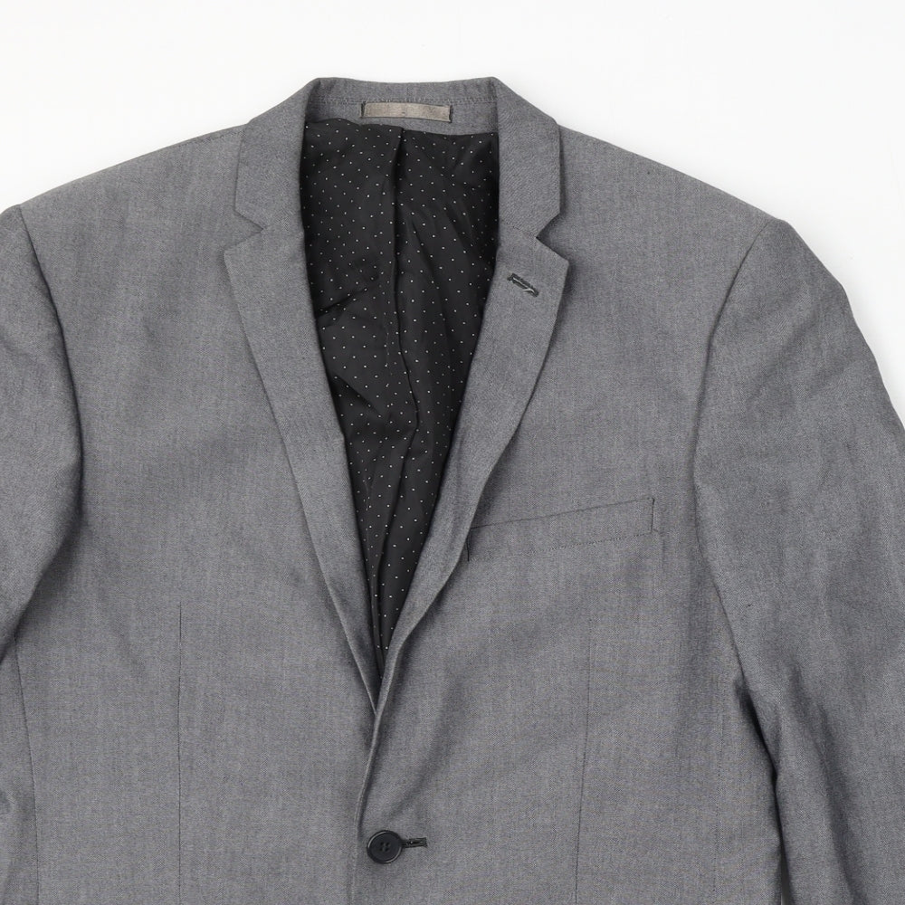 Mens UK Size 38 limehaus Regular Grey Suit Jacket