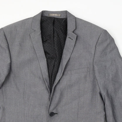 Mens UK Size 38 limehaus Regular Grey Suit Jacket