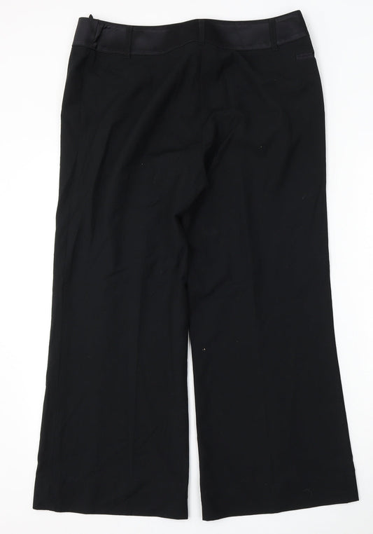Womens UK Size 16 Marks and Spencer Regular Fit  Black Trousers