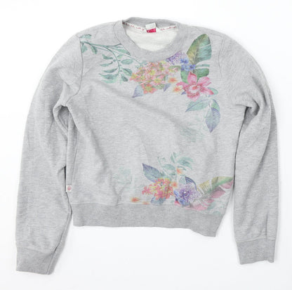 Accessorize Womens Grey Polyester Pullover Sweatshirt Size XS