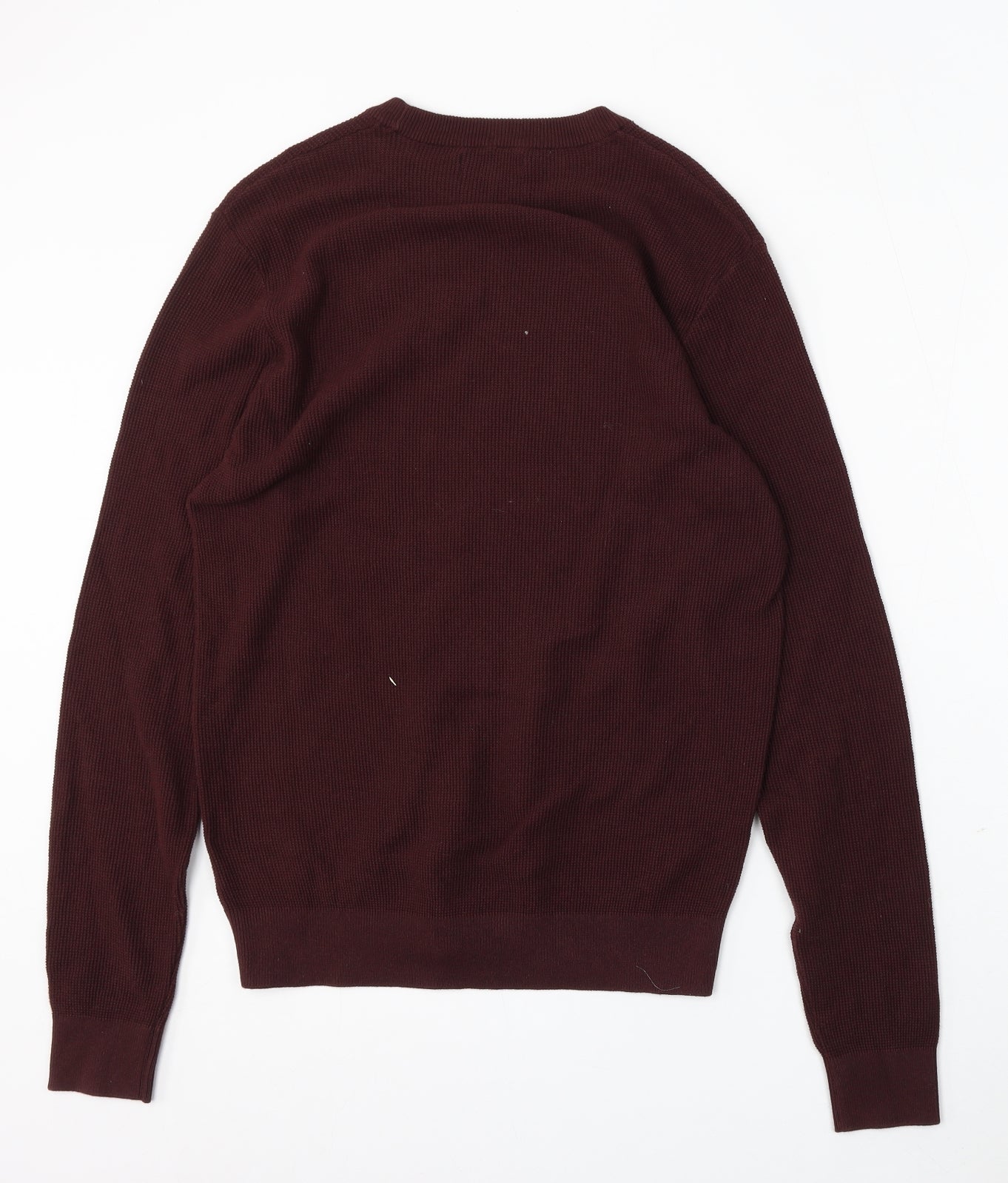 F&F Womens Red Round Neck Cotton Pullover Jumper Size M