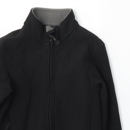 Crane Boys Black Jacket Size 5-6 Years Zip