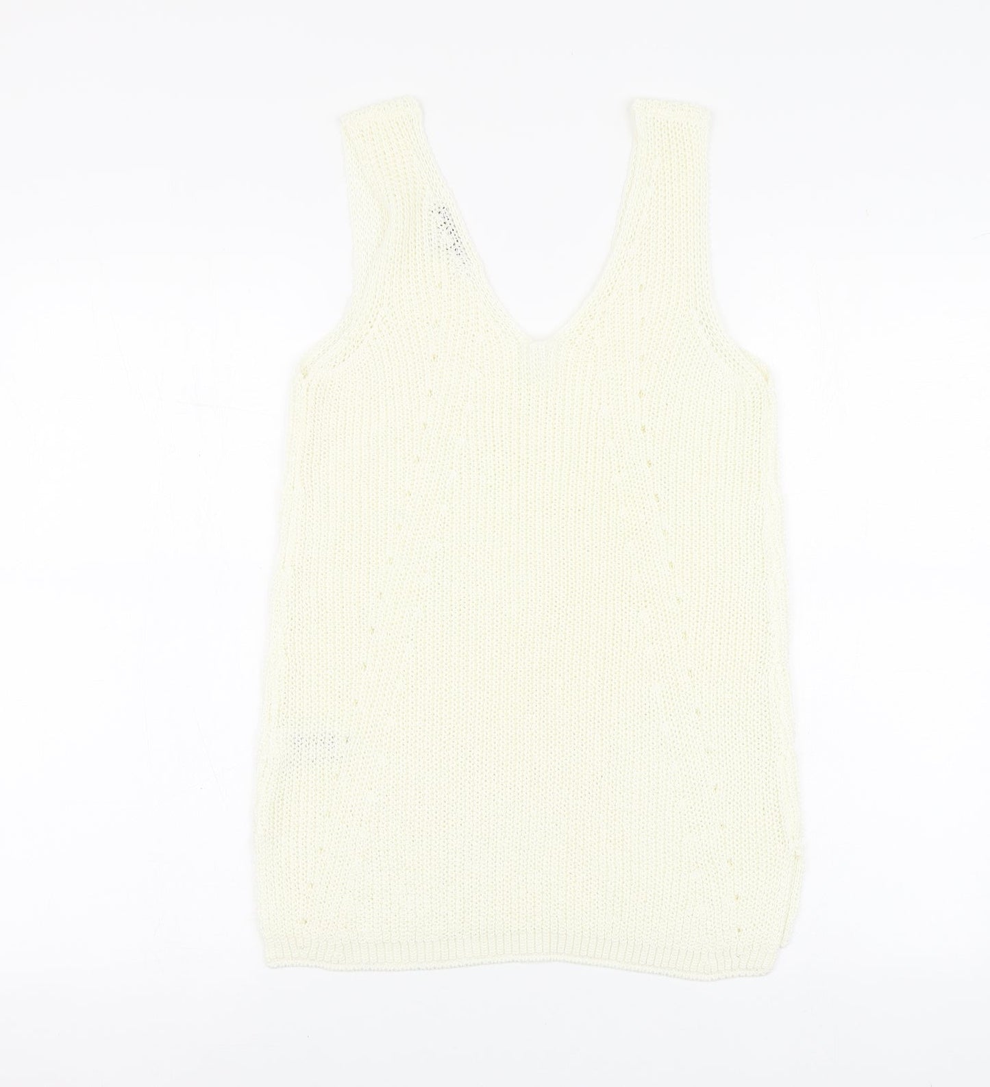 Womens UK Size 10 NEXT Ivory Basic T-Shirt