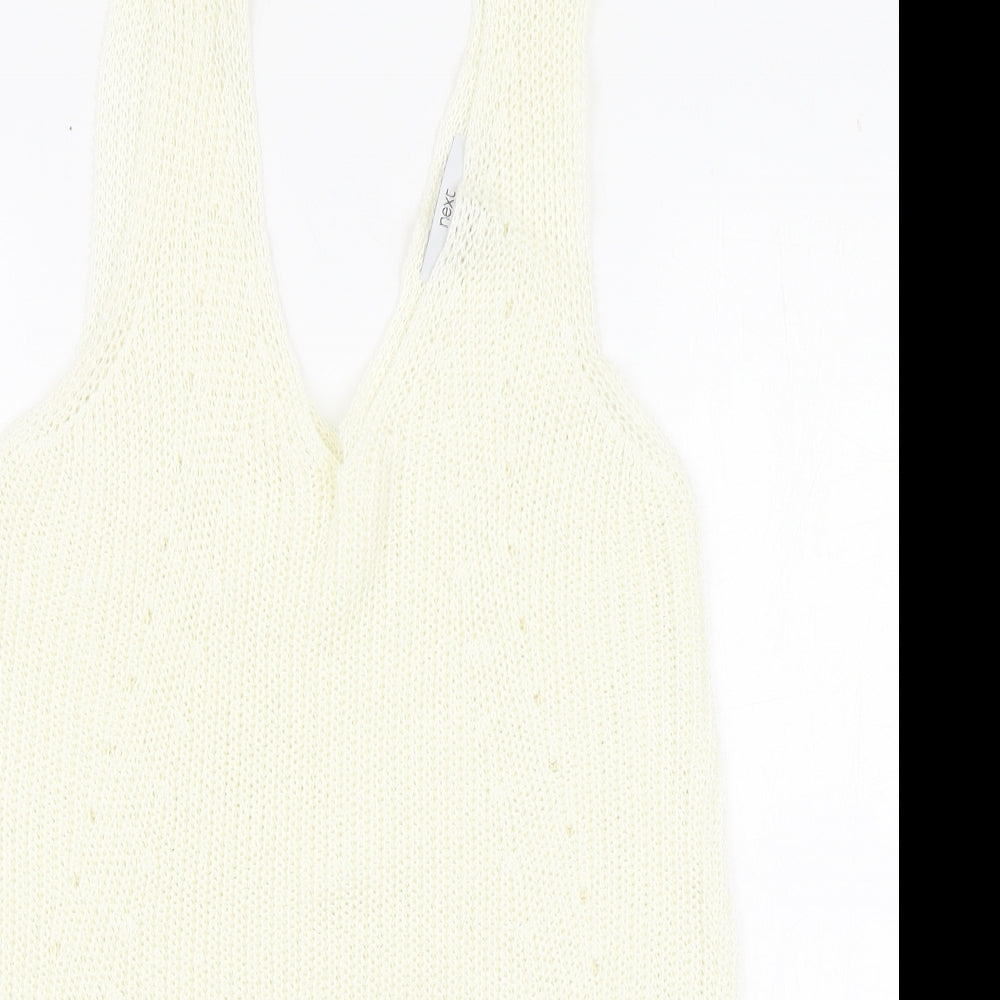 Womens UK Size 10 NEXT Ivory Basic T-Shirt