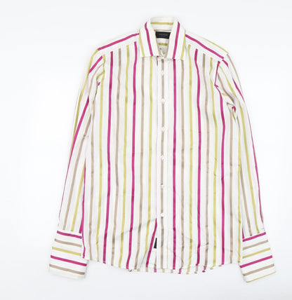 Mens UK Size 15 Duchamp Multicoloured  Button-Up Long Sleeve Casual Shirt