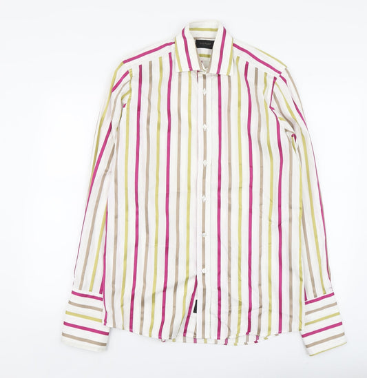 Mens UK Size 15 Duchamp Multicoloured  Button-Up Long Sleeve Casual Shirt