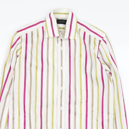 Mens UK Size 15 Duchamp Multicoloured  Button-Up Long Sleeve Casual Shirt
