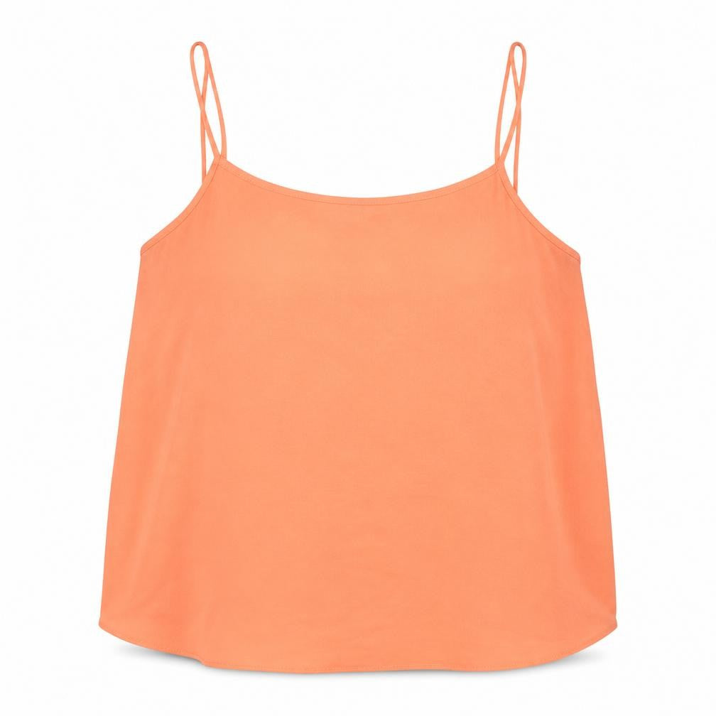 Womens UK Size 12 Papaya Orange Basic Blouse