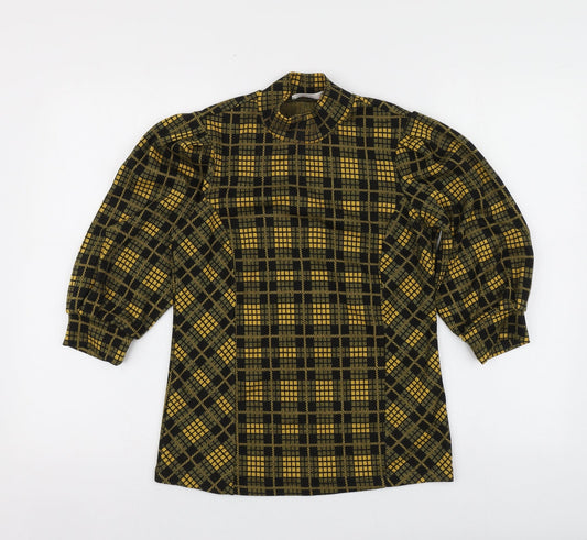 Womens UK Size XS Savida Yellow Basic Blouse