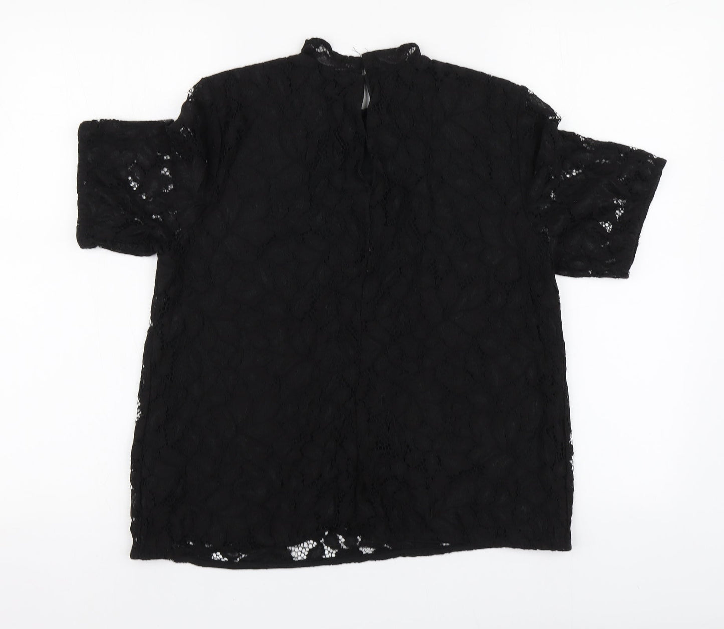 Womens UK Size M H&M Black Basic Blouse