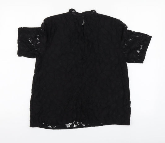 Womens UK Size M H&M Black Basic Blouse