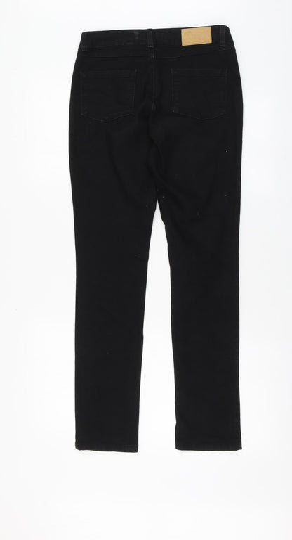 Dorothy Perkins Womens Black Cotton Mom Jeans Size 6 L29 in Regular