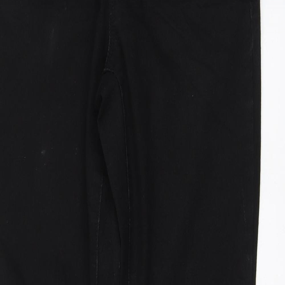 Dorothy Perkins Womens Black Cotton Mom Jeans Size 6 L29 in Regular