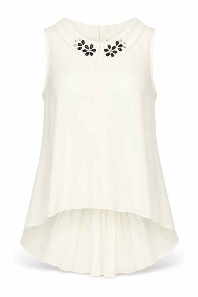 Womens UK Size 8 F&F Ivory Basic Blouse