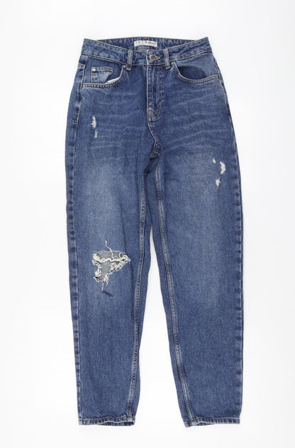 Denim.Co Womens Blue Cotton Mom Jeans Size 6 L27 in Regular