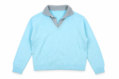 Womens UK Size M Preworn Blue Pullover Jumper