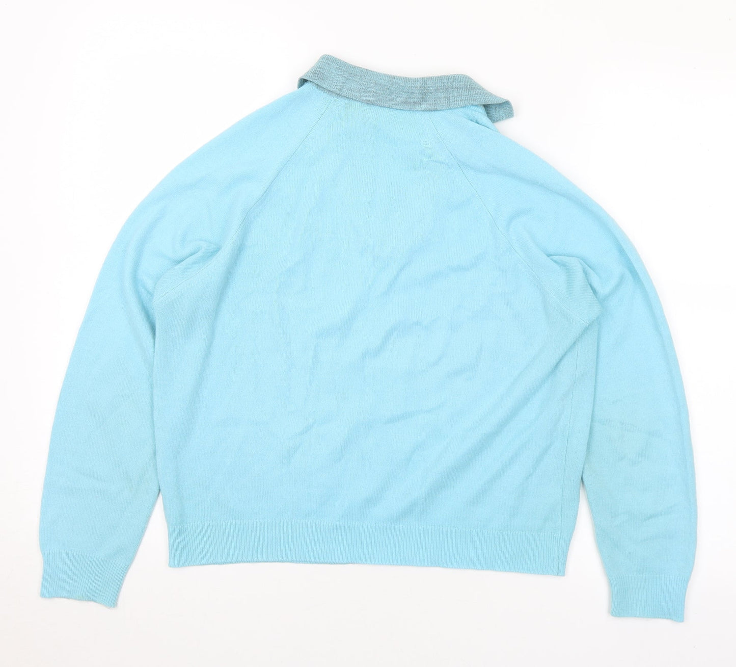 Womens UK Size M Preworn Blue Pullover Jumper