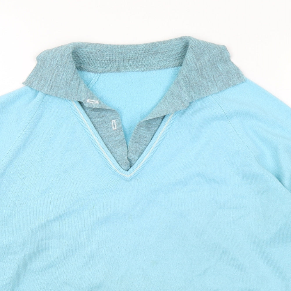 Womens UK Size M Preworn Blue Pullover Jumper