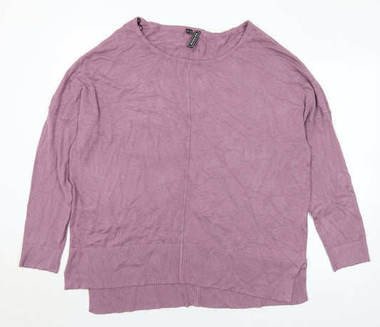 Womens UK Size L Rainbow Purple Pullover Jumper