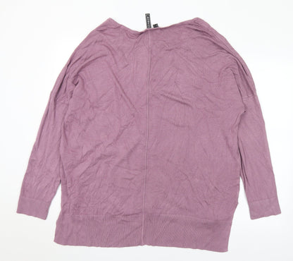 Womens UK Size L Rainbow Purple Pullover Jumper