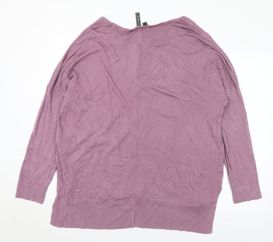 Womens UK Size L Rainbow Purple Pullover Jumper