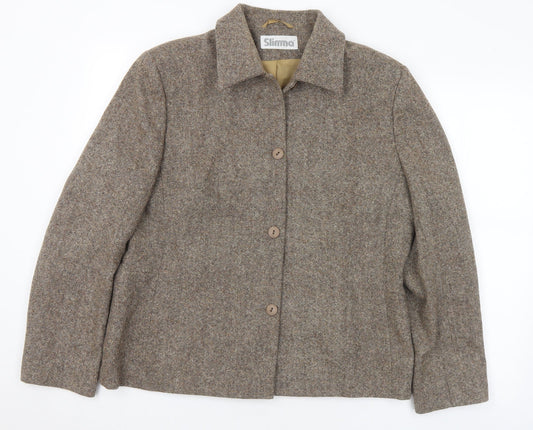 Womens UK Size 16 Slimma Beige Jacket