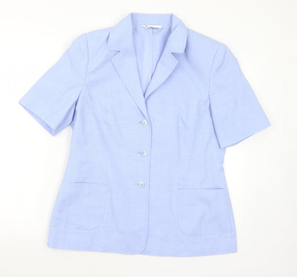 BHS Womens Purple Polyester Jacket Suit Jacket Size 14