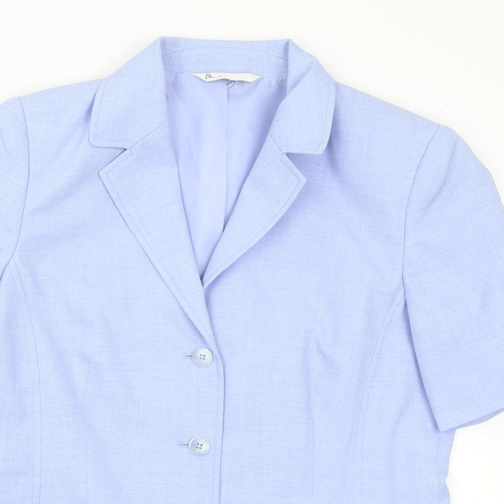 BHS Womens Purple Polyester Jacket Suit Jacket Size 14