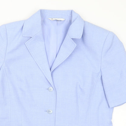 BHS Womens Purple Polyester Jacket Suit Jacket Size 14