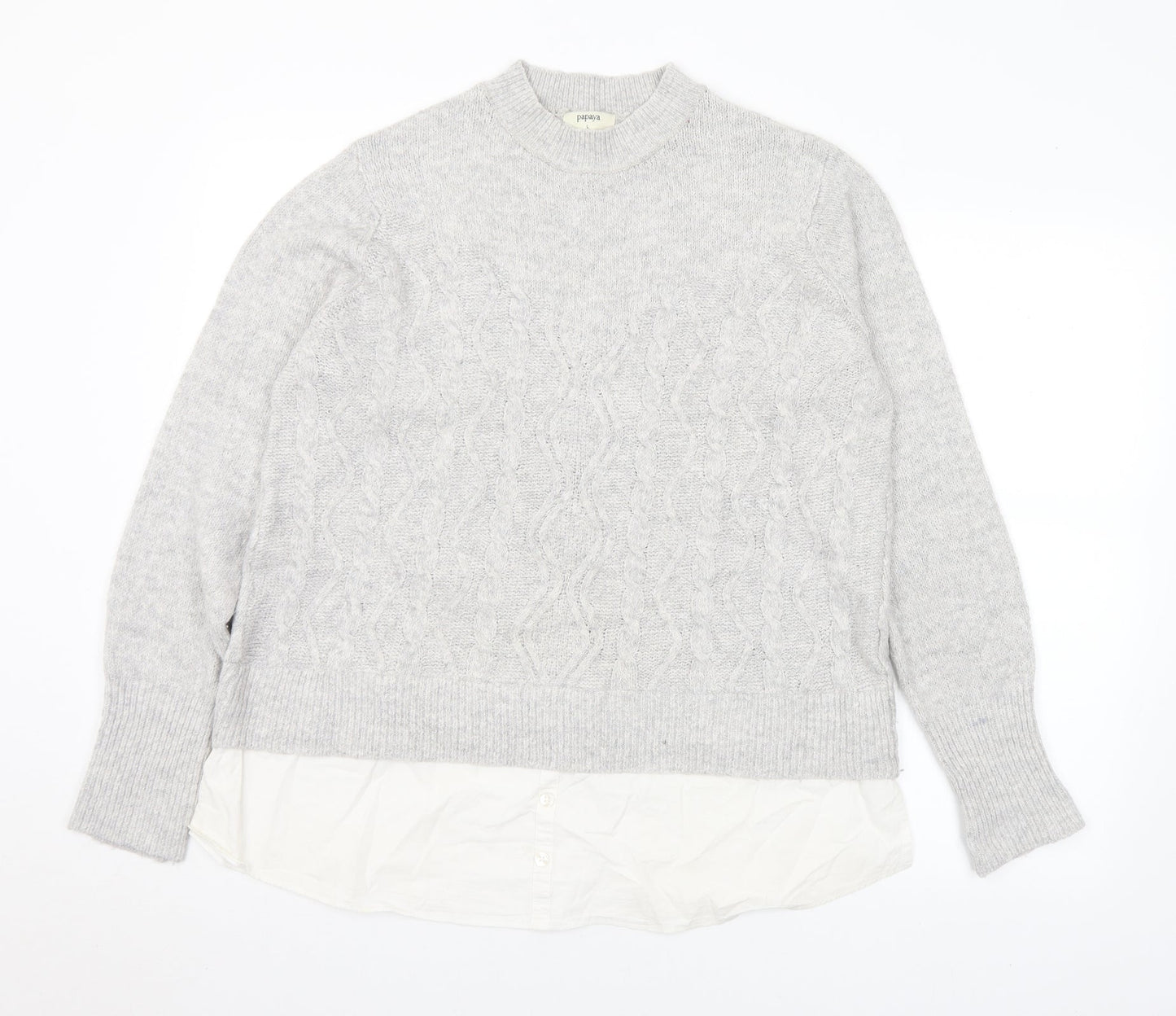 Womens UK Size L Matalan Grey Pullover Jumper