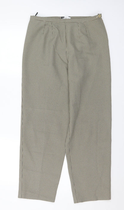 Sky Design Womens Multicoloured Houndstooth Polyester Trousers Size 14 L27 in Regular
