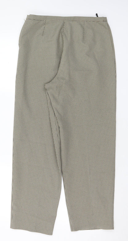 Sky Design Womens Multicoloured Houndstooth Polyester Trousers Size 14 L27 in Regular