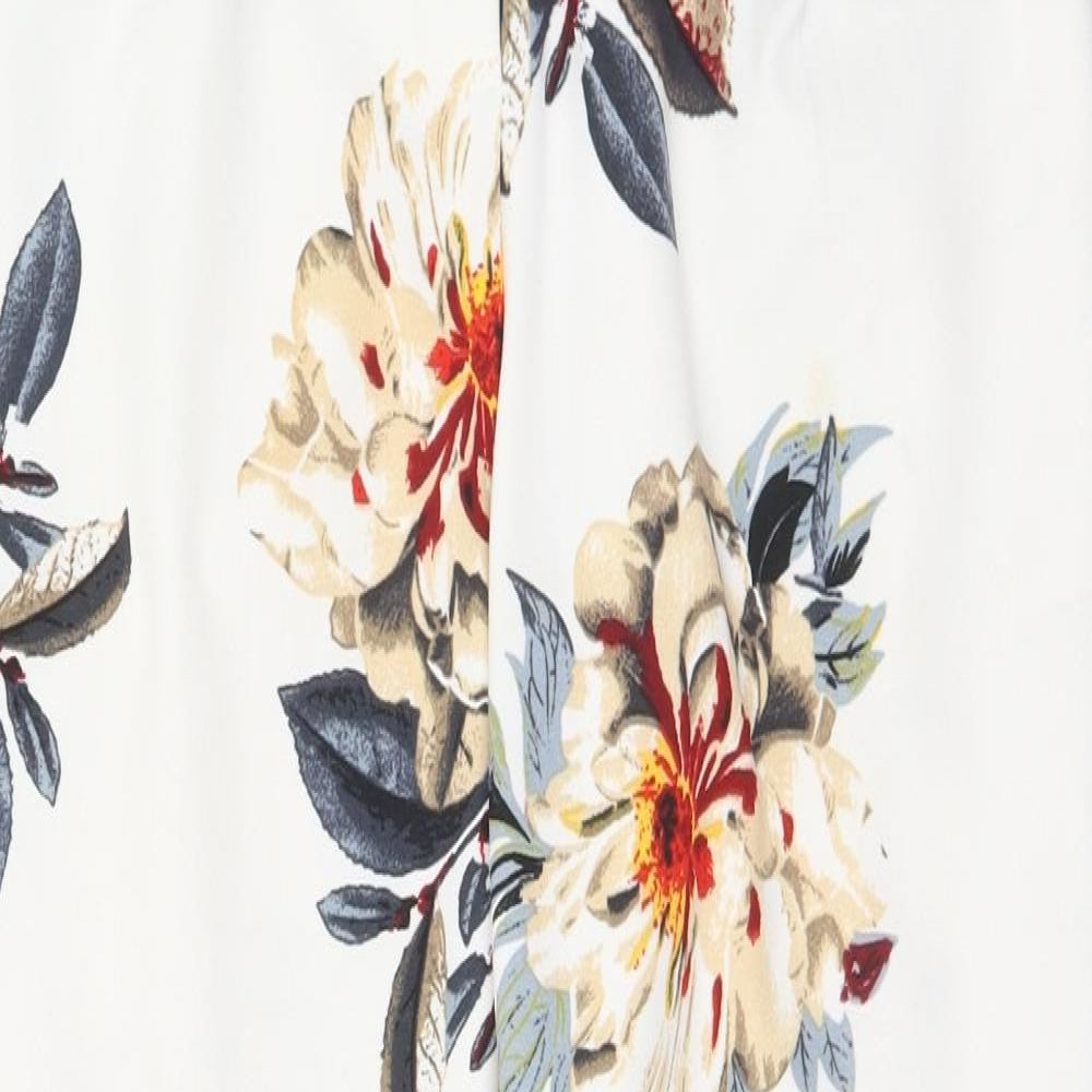 Cameo Rose Womens Multicoloured Floral Polyester Trousers Size 10 L27 in Regular