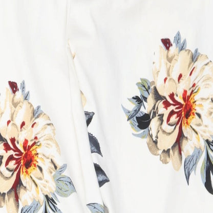 Cameo Rose Womens Multicoloured Floral Polyester Trousers Size 10 L27 in Regular